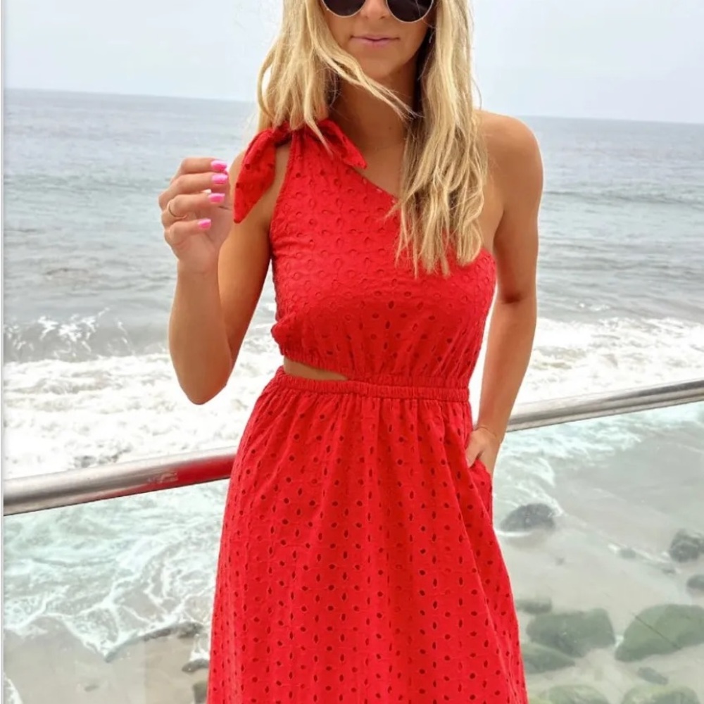 Show Me Your MuMu | Take Me Out One Shoulder Dress | Red